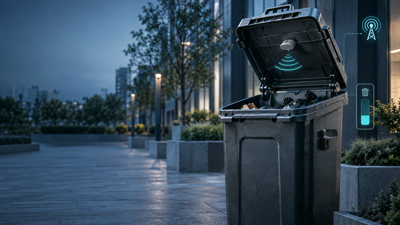 Connected waste-level sensor concept