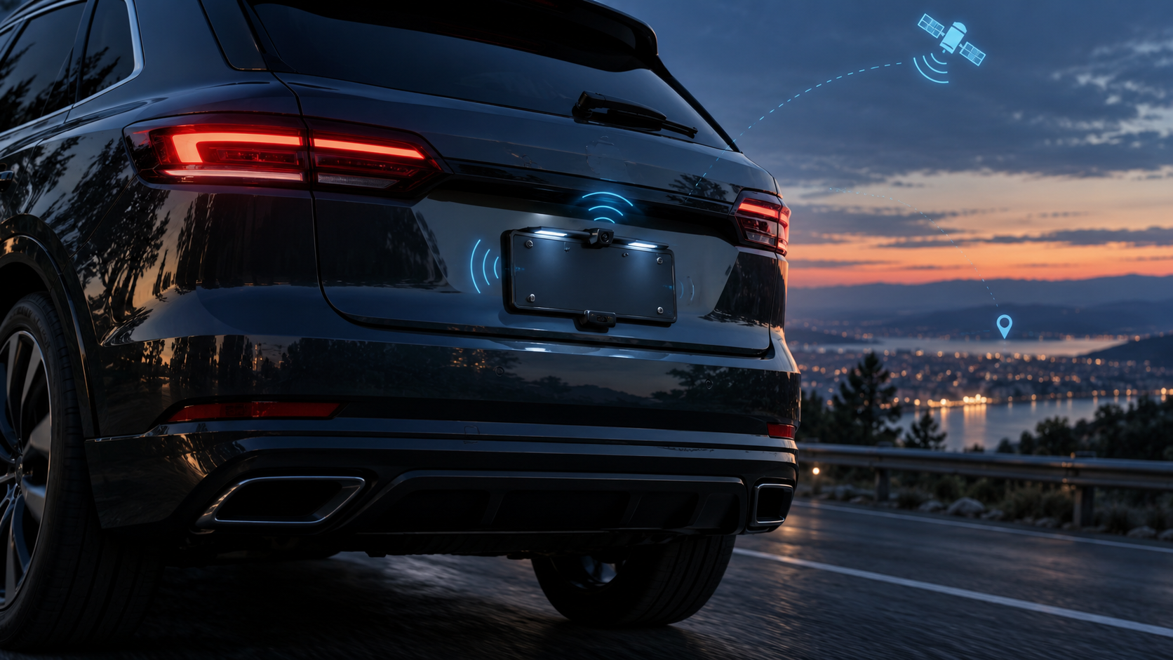 Connected electronic license plate concept