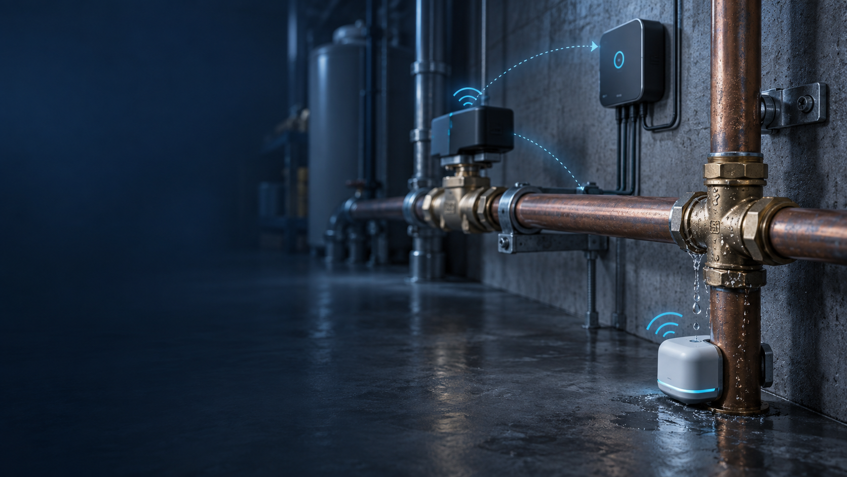 Automated water leak control concept